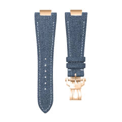 维瑞亚牛仔布真皮表带适用于百达翡丽鹦鹉螺5726钢带款