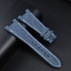 维瑞亚牛仔布真皮表带适用于百达翡丽鹦鹉螺5711R,5712R,5726A,5980R(皮带款)