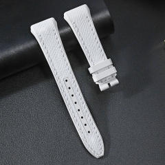 维瑞亚小牛皮间橡胶表带适用于法穆兰V32女款