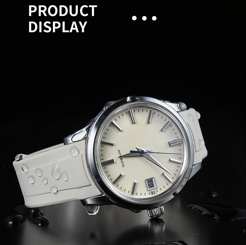 维瑞亚橡胶表带适用于GrandSeiko冠蓝狮gs经典奶油面SBGR261G