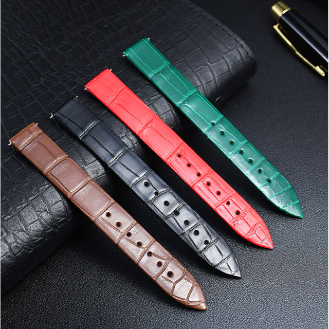 维瑞亚美洲鳄鱼皮表带适用于伯爵时来运转系列34mm