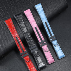 维瑞亚美洲鳄鱼皮表带适用于法穆兰V32女款