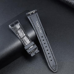 维瑞亚美洲鳄鱼皮表带适用于法穆兰V32女款