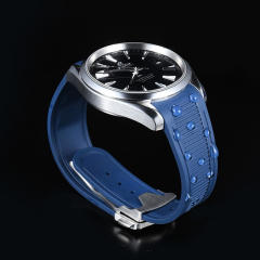 维瑞亚橡胶表带适用于OMEGA老海马150米8500机芯三点钟日历