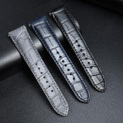 维瑞亚VAGENARI美洲鳄鱼皮表带一键快拆适用于卡地亚山度士39.8mm