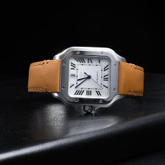 维瑞亚VAGENARI小牛皮表带适用于卡地亚山度士39.8mm