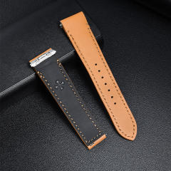 维瑞亚VAGENARI小牛皮表带适用于卡地亚山度士39.8mm