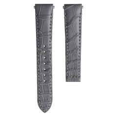 维瑞亚美洲鳄鱼皮表带一键快拆适用于卡地亚山度士表径35.1mm