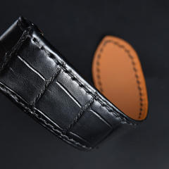 维瑞亚美洲鳄鱼皮表带适用于卡地亚山度士表径41.3mm