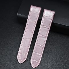 维瑞亚美洲鳄鱼皮表带一键快拆适用于卡地亚山度士表径35.6mm