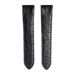 维瑞亚美洲鳄鱼皮表带一键快拆适用于卡地亚山度士表径35.6mm