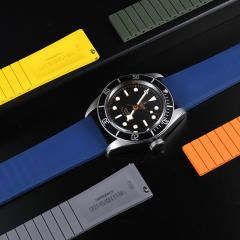 【速享大师】维瑞亚高质量平头通用橡胶表带款折叠扣18/19/20/21/22/23mm