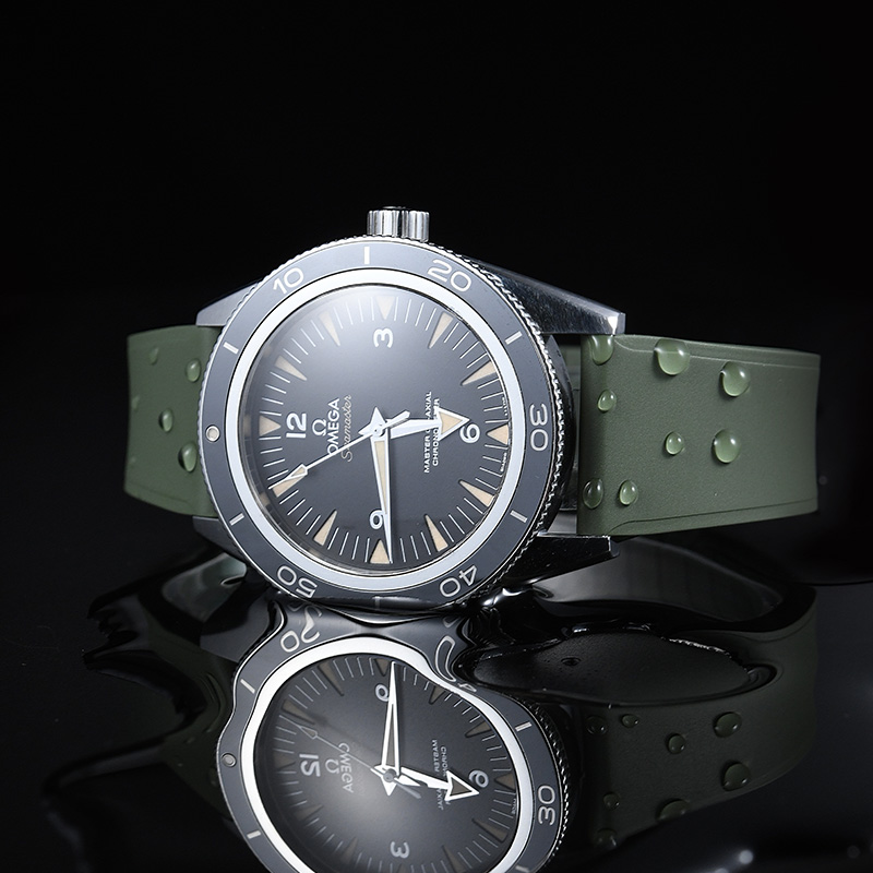 【速享大师】维瑞亚高质量平头通用橡胶表带款折叠扣18/19/20/21/22/23mm