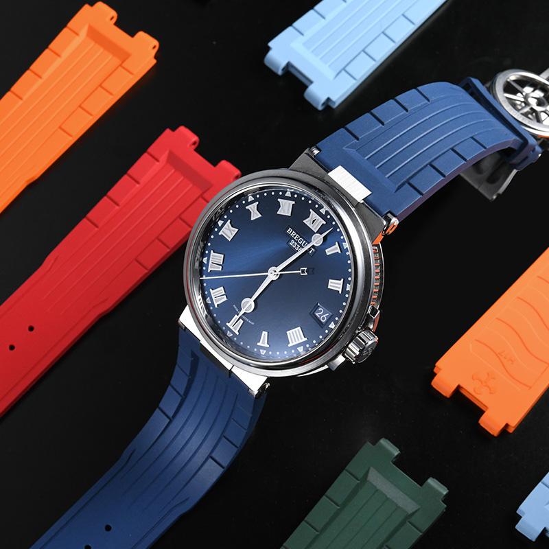 维瑞亚 橡胶表带适用于宝玑航海MARINE系列 5517