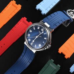 维瑞亚 橡胶表带适用于宝玑航海MARINE系列 5517