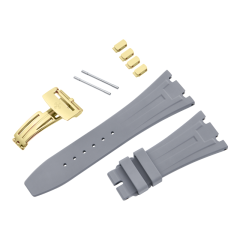 【升级版H外观设计-钢带款】- 橡胶表带适用皇家橡树41mm15400.15500.15510.26239.26331.26240