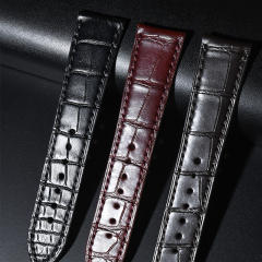 维瑞亚美洲鳄鱼皮表带适用于积家大师39mm