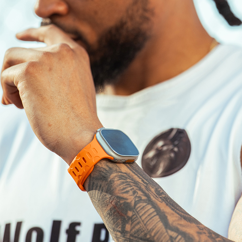 维瑞亚橡胶表带适用于苹果手表applewatch9 Ultra2 49/45/44mm