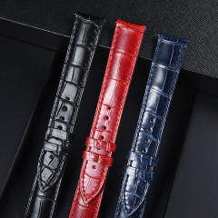 维瑞亚美洲鳄鱼皮表带适用于积家大师36mm
