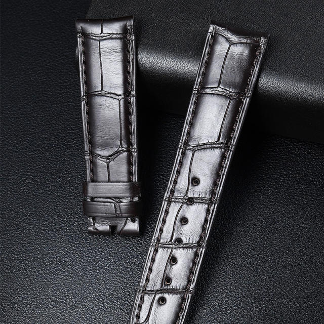 维瑞亚鳄鱼皮表带适用于江诗丹顿传承系列85180 40mm