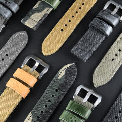 维瑞亚纯棉帆布表带 纯手工 适用于沛纳海40/42/44/47mm