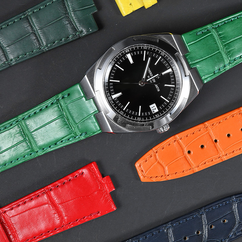 维瑞亚美洲鳄鱼皮表带适用于纵横四海4500V.5500V.7900V