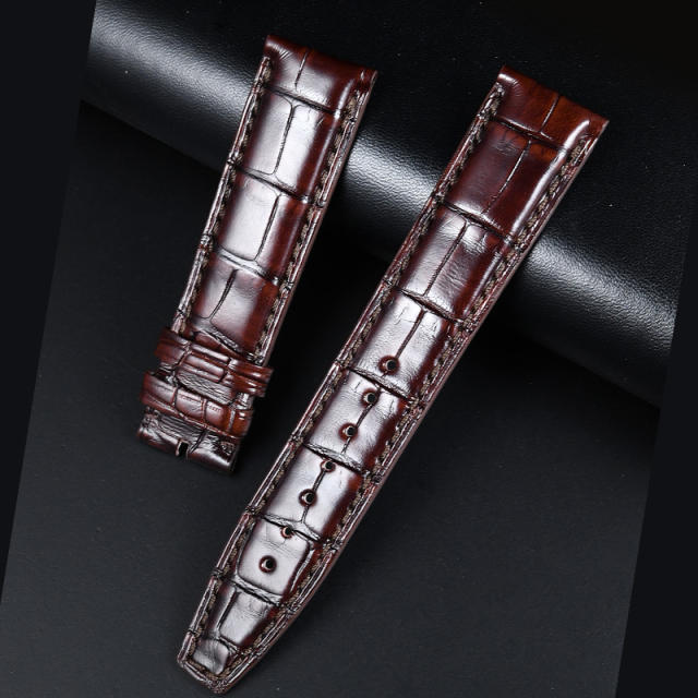 维瑞亚美洲鳄鱼皮表带适用于万国葡萄牙IW358401 40mm