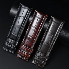 维瑞亚美洲鳄鱼皮表带适用于万国葡萄牙IW358401 40mm