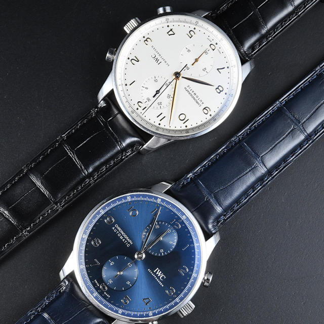 维瑞亚美洲鳄鱼皮表带适用于万国葡萄牙计时41mm