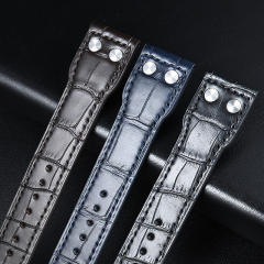 维瑞亚美洲鳄鱼皮表带适用于万国大飞46mm