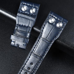 维瑞亚美洲鳄鱼皮表带适用于万国大飞46mm