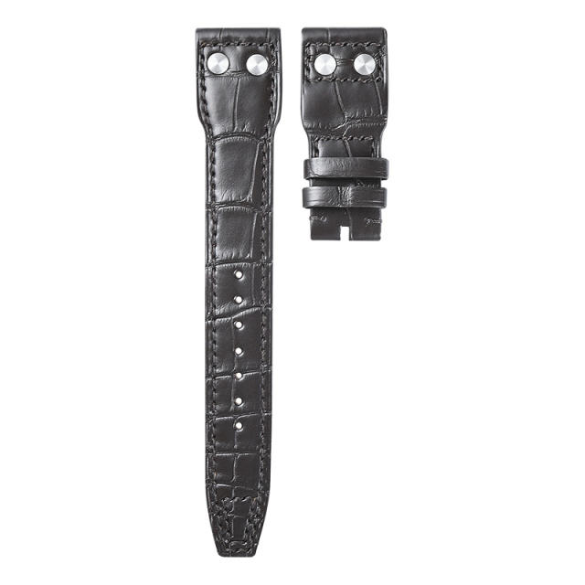 维瑞亚美洲鳄鱼皮表带适用于万国大飞46mm