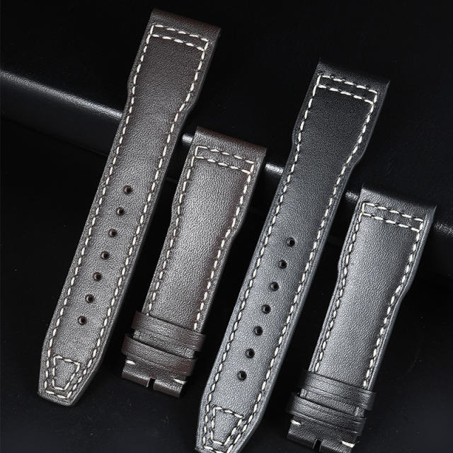 维瑞亚小牛皮表带适用于万国飞行员计时43mm