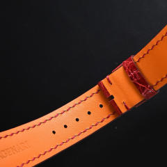 维瑞亚美洲鳄鱼皮表带适用于万国柏涛菲诺月相37mm表径