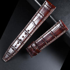 维瑞亚美洲鳄鱼皮表带适用于万国柏涛菲诺月相37mm表径