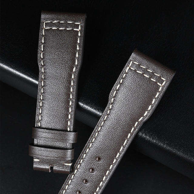 维瑞亚小牛皮表带适用于万国飞行员计时43mm