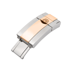 【减震胶带+18K包金头粒】橡胶表带适用于GMT 126711间玫瑰金