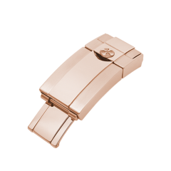 【老款减震胶带】维瑞亚橡胶表带适用于迪通拿126505 含904钢 18K包全玫瑰色头粒