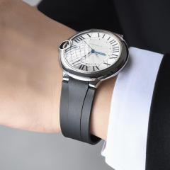 维瑞亚橡胶表带适用于卡地亚蓝气球42mm表径