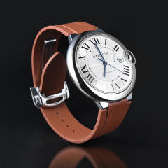 维瑞亚橡胶表带适用于卡地亚蓝气球42mm表径