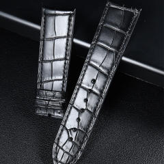维瑞亚鳄鱼皮表带适用于伯爵Black Tie系列GOA34022