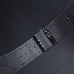 维瑞亚鳄鱼皮表带适用于伯爵Black Tie系列GOA34022
