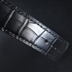 维瑞亚鳄鱼皮表带适用于伯爵Black Tie系列GOA34022