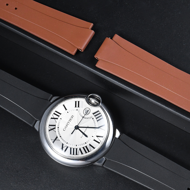 维瑞亚橡胶表带适用于卡地亚蓝气球42mm表径