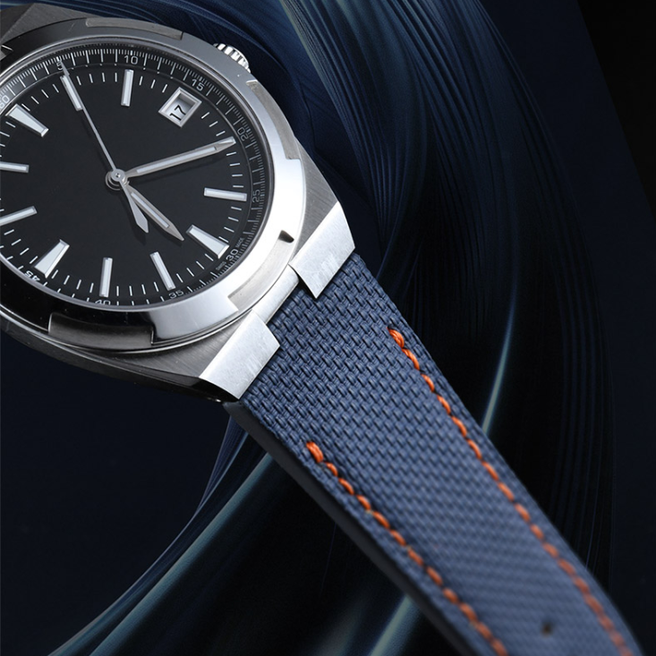 维瑞亚橡胶布纹/牛皮表带适用于纵横四海4500V.5500V.7900V