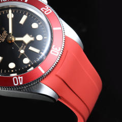 维瑞亚橡胶表带适用于帝舵2024年新款碧湾41mm M7941A1A0RU