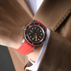 维瑞亚橡胶表带适用于帝舵2024年新款碧湾41mm M7941A1A0RU