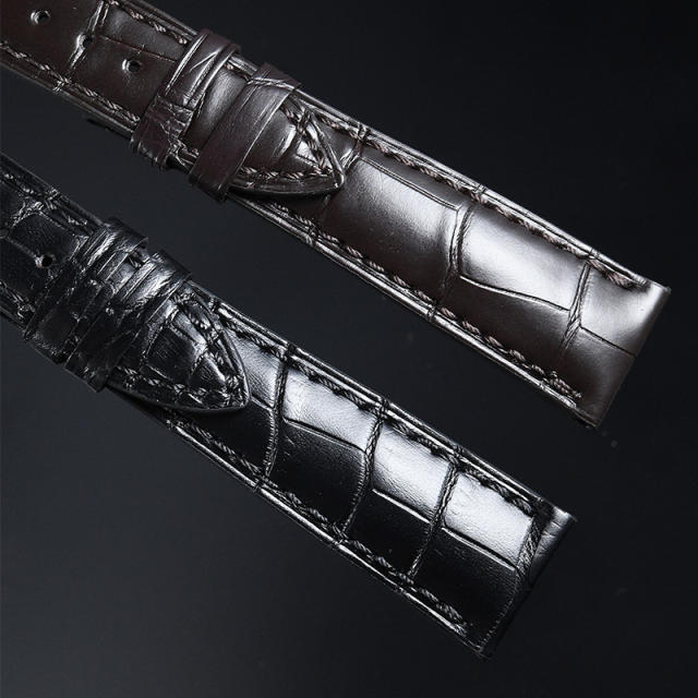 维瑞亚鳄鱼皮表带适用宝珀经典系列38mm 6057