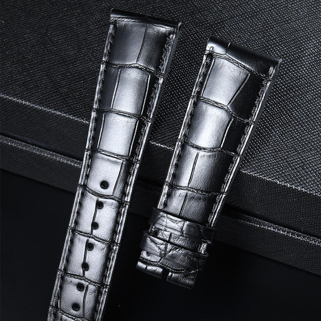 维瑞亚鳄鱼皮表带适用宝珀经典系列40mm 6632