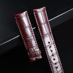 维瑞亚鳄鱼皮表带适用于欧米茄蝶飞系列41mm